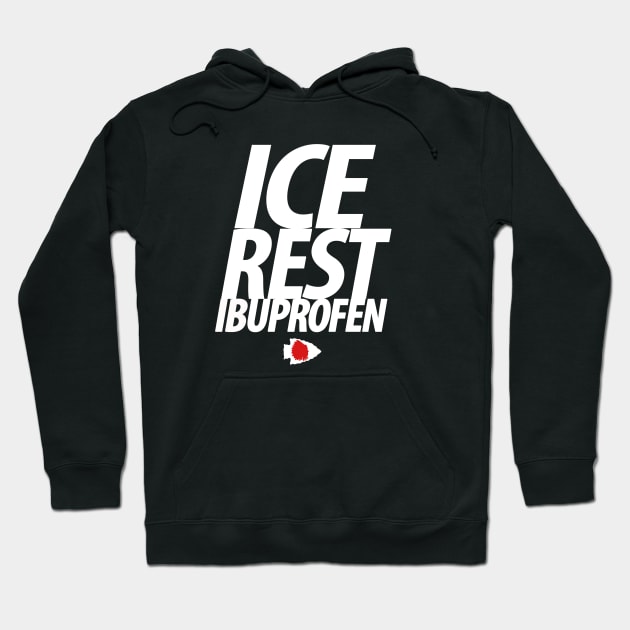 Ice Rest and Ibuprofen Hoodie by BakeJice